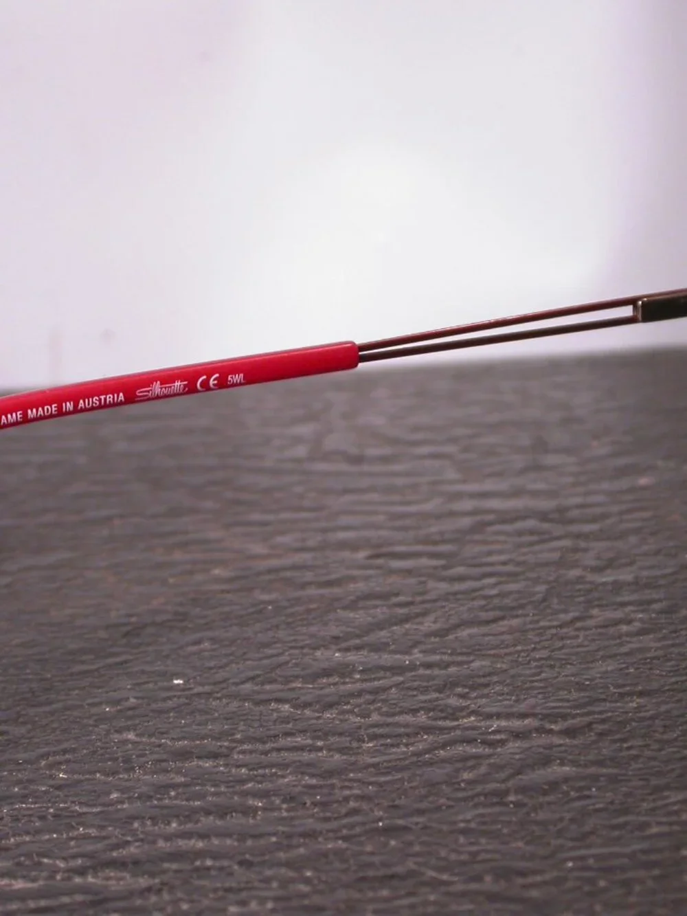 Silhouette Titan Frameless Red Wire Light Weight Eyeglasses Made in Austria